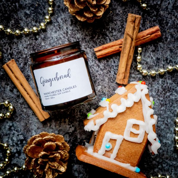Festive Gingerbread Candle